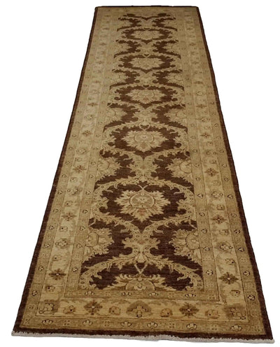 Canvello Hand Made Transitional All Over Pakistan Oushak Rug - 2'8'' X 10'5'' - Canvello