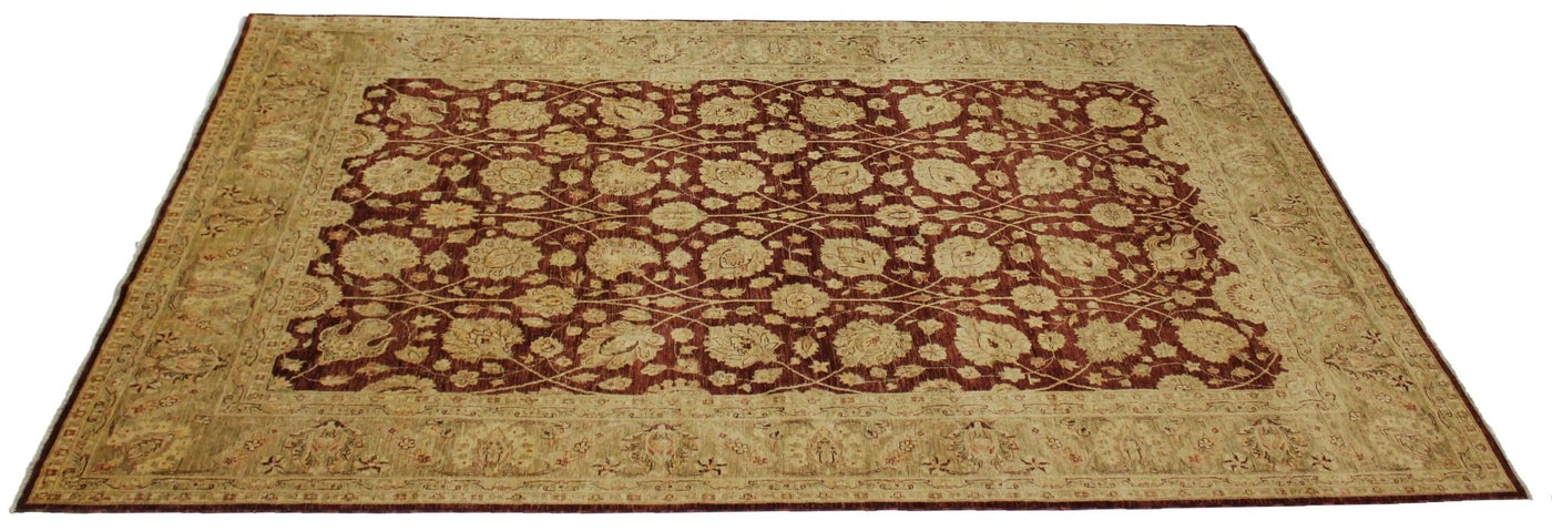 Canvello Hand Made Transitional All Over Pakistan Oushak Rug - 8'8'' X 12'3'' - Canvello