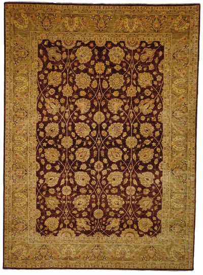 Canvello Hand Made Transitional All Over Pakistan Oushak Rug - 8'8'' X 12'3'' - Canvello