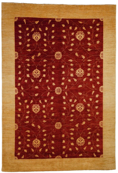 Canvello Hand Made Transitional All Over Pakistan Pishavar Rug - 8'0'' X 11'4'' - Canvello