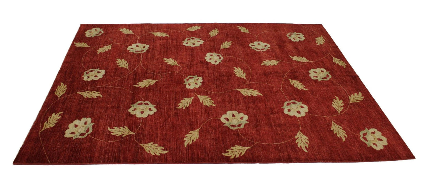 Canvello Hand Made Transitional All Over Pakistan Pishavar Rug - 8'8'' X 10'10'' - Canvello