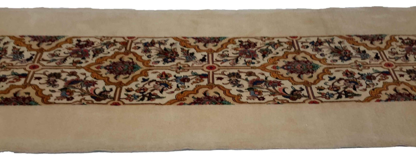 Canvello Hand Made Transitional All Over Silkroad Bakhtiary Rug - 3'1'' X 12'11'' - Canvello