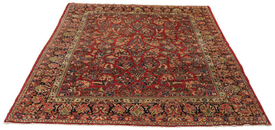 Canvello Hand Made Transitional All Over Silkroad Bakhtiary Rug - 7'8'' X 9'10'' - Canvello