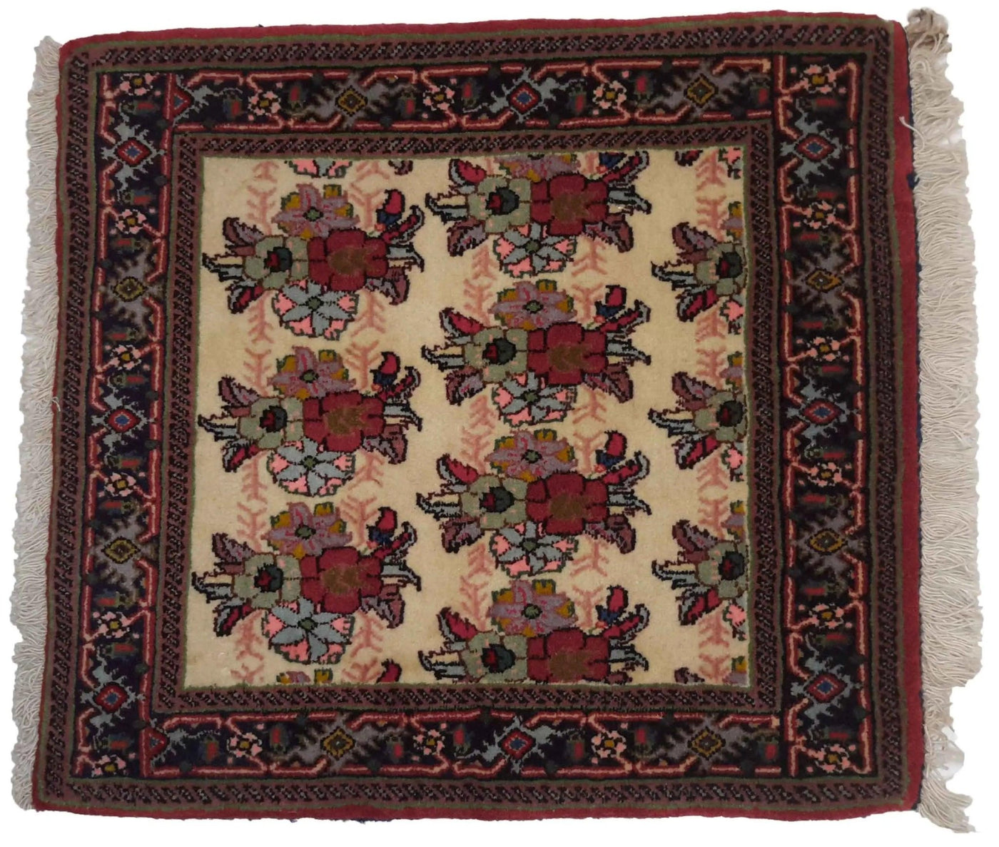 Canvello Hand Made Transitional All Over Silkroad Bidjar Rug - 1'9'' X 1'10'' - Canvello