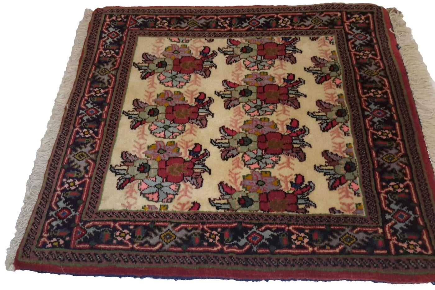 Canvello Hand Made Transitional All Over Silkroad Bidjar Rug - 1'9'' X 1'10'' - Canvello