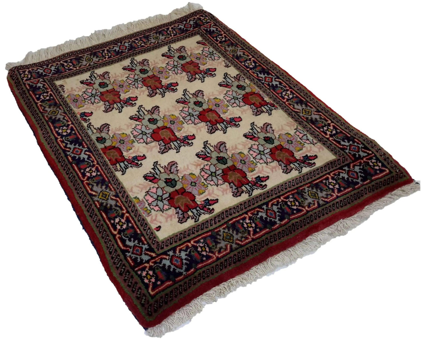 Canvello Hand Made Transitional All Over Silkroad Bidjar Rug - 1'9'' X 2'1'' - Canvello