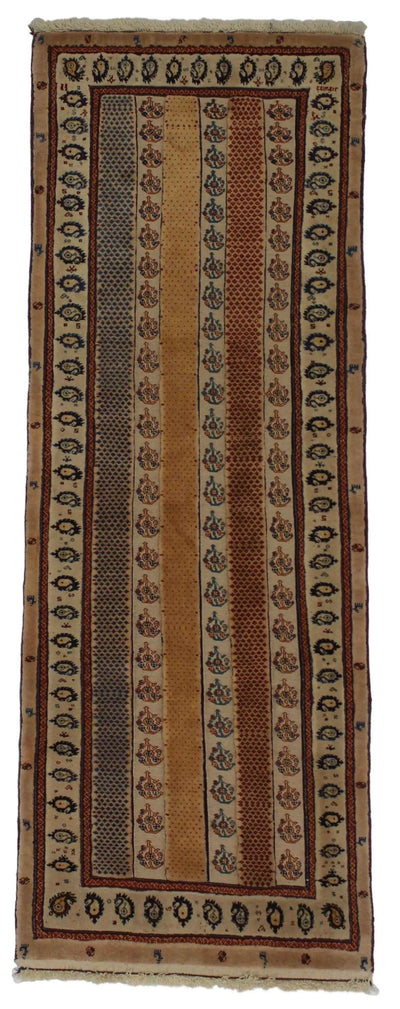 Canvello Hand Made Transitional All Over Silkroad Sirjan Rug - 2'10'' X 8'0'' - Canvello