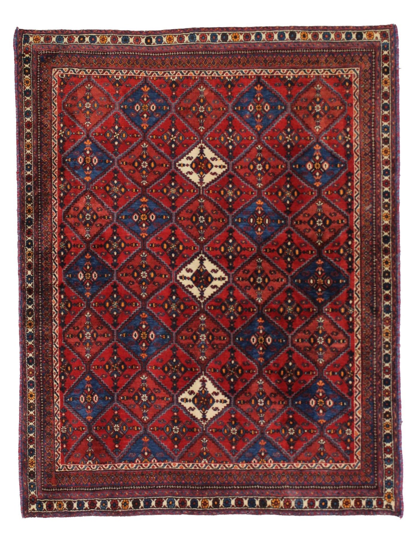Canvello Hand Made Transitional Large Red Area Rug - 4'4'' X 6'9''