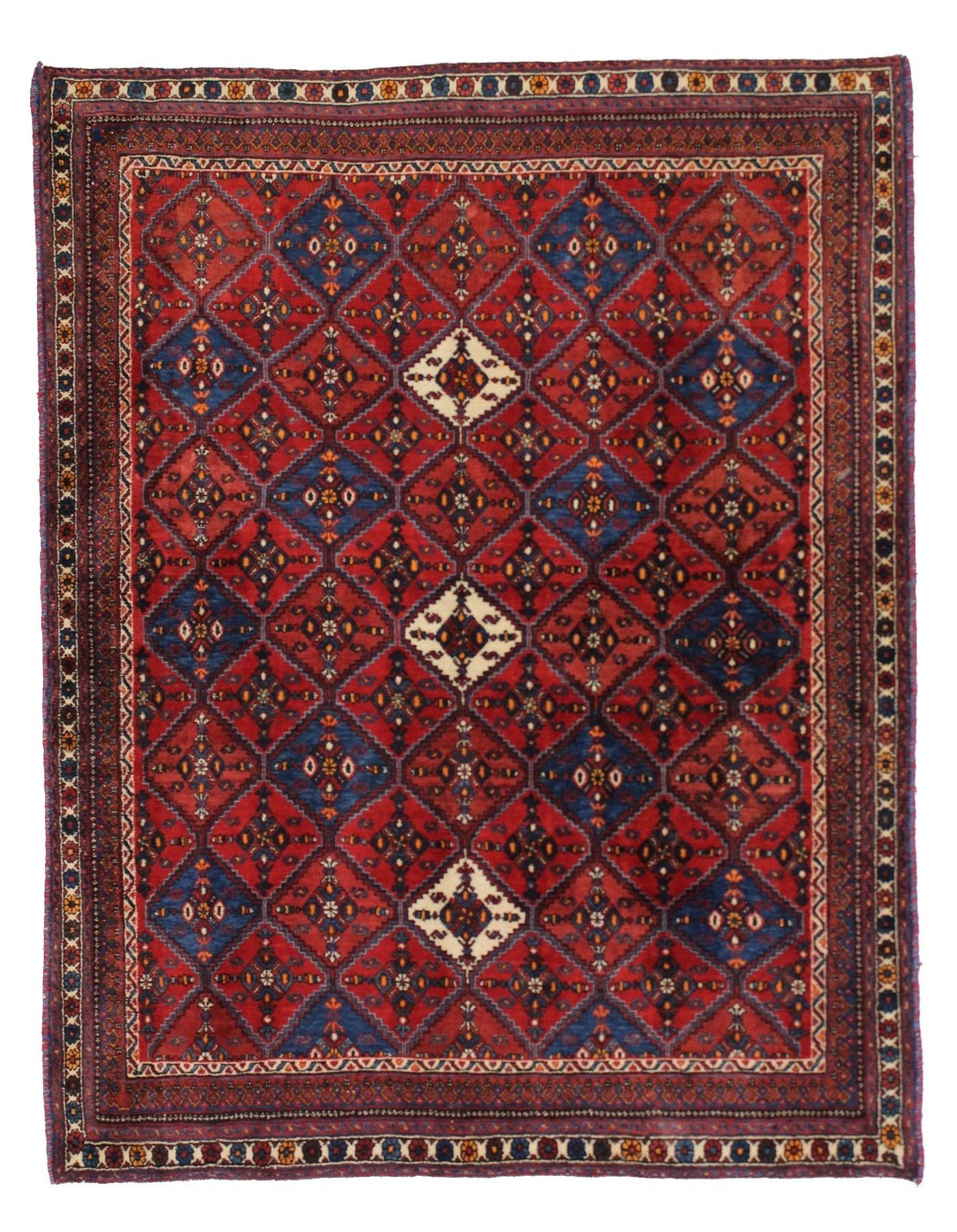 Canvello Hand Made Transitional Large Red Area Rug - 4'4'' X 6'9'' - Canvello