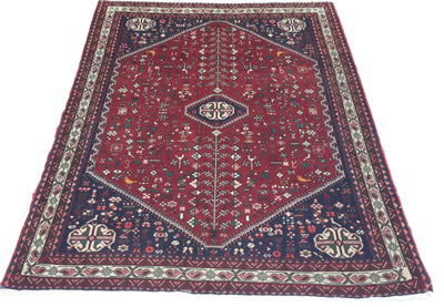 Canvello Hand Made Transitional Medallion Persian Bakhtiary Rug - 3'7'' X 5'1''