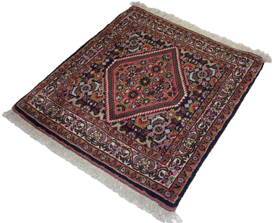 Canvello Hand Made Transitional Medallion Silkroad Bidjar Rug - 1'8'' X 1'9'' - Canvello