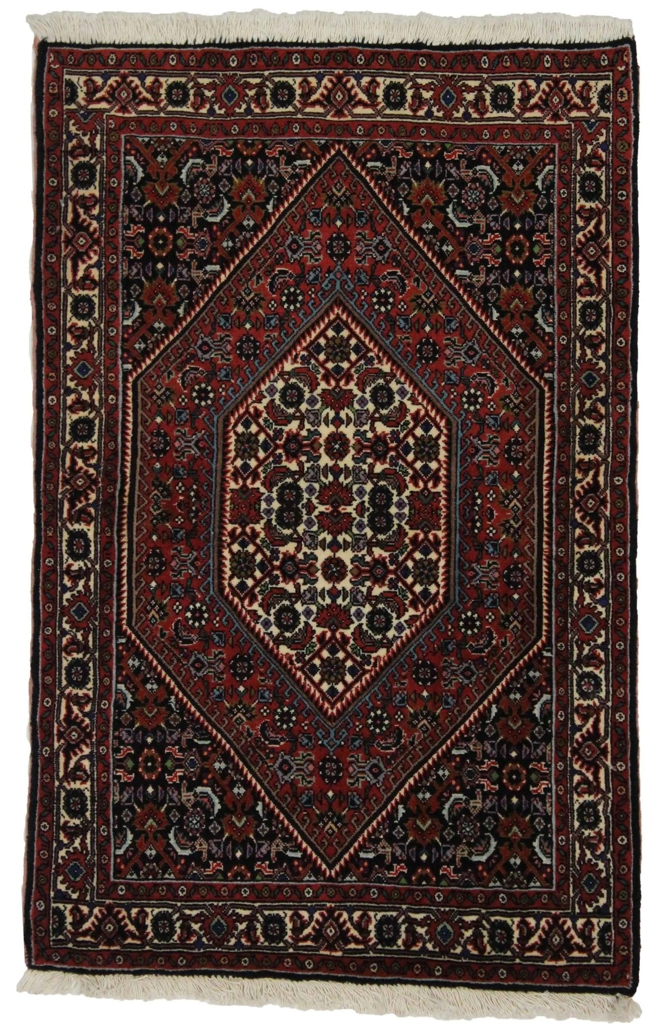 Canvello Hand Made Transitional Medallion Silkroad Bidjar Rug - 2'2'' X 3'4'' - Canvello