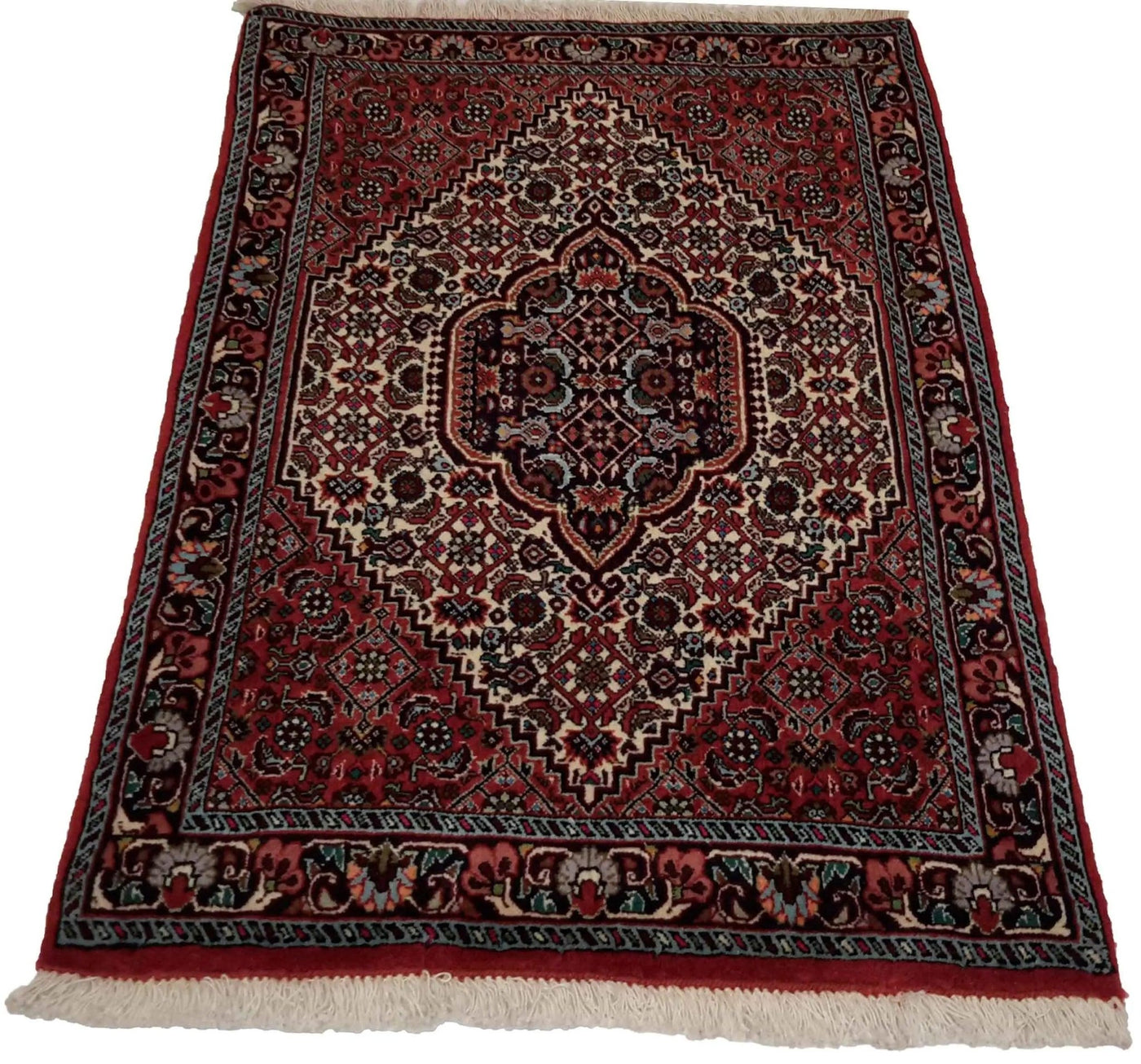 Canvello Hand Made Transitional Medallion Silkroad Bidjar Rug - 2'2'' X 3'5'' - Canvello