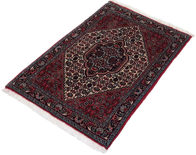 Canvello Hand Made Transitional Medallion Silkroad Bidjar Rug - 2'2'' X 3'5'' - Canvello