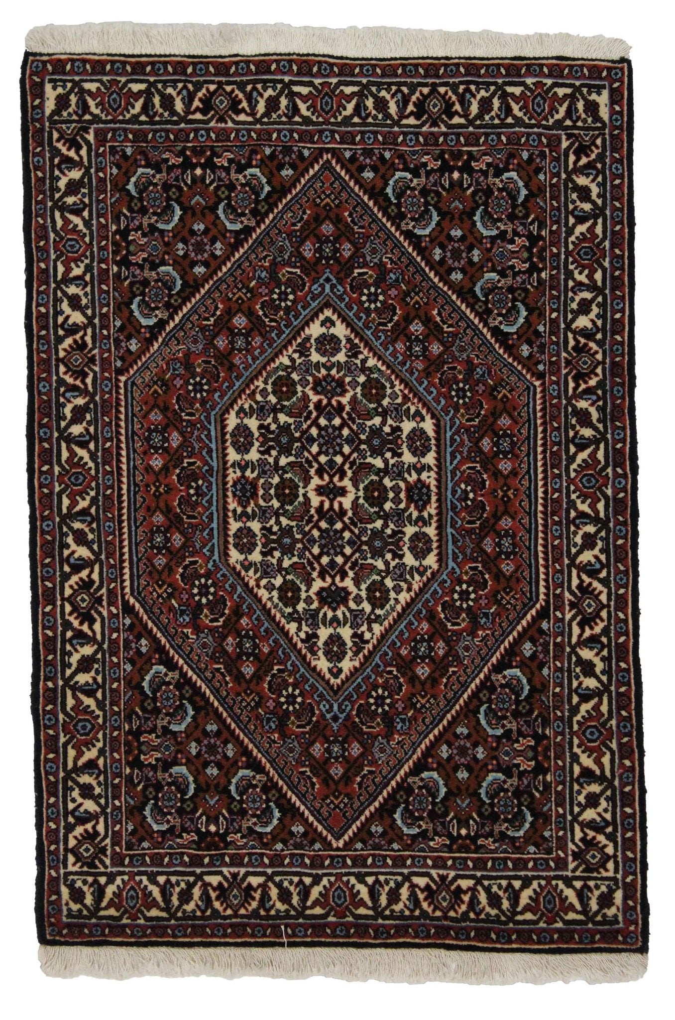 Canvello Hand Made Transitional Medallion Silkroad Bidjar Rug - 2'3'' X 3'5'' - Canvello