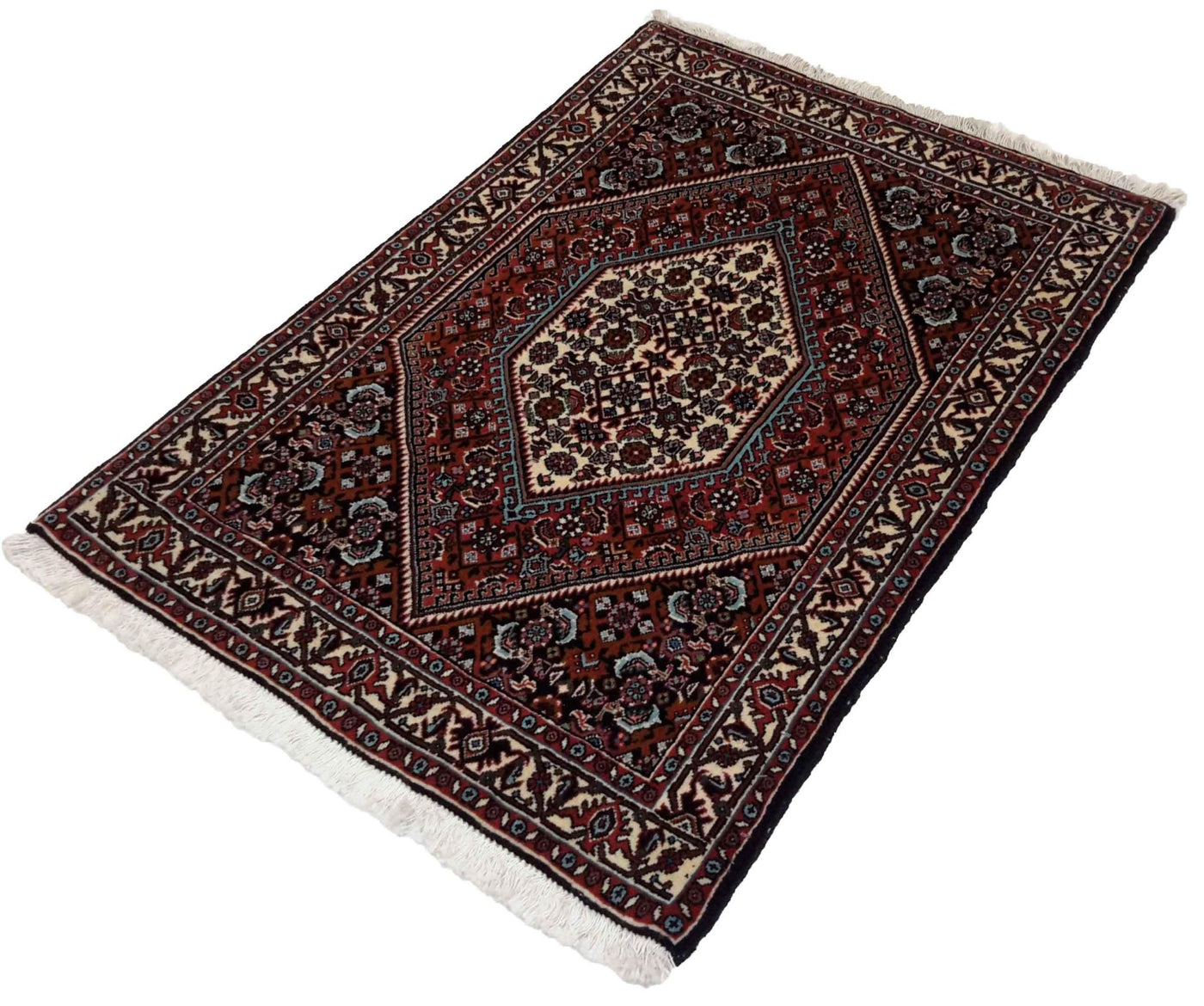 Canvello Hand Made Transitional Medallion Silkroad Bidjar Rug - 2'3'' X 3'5'' - Canvello