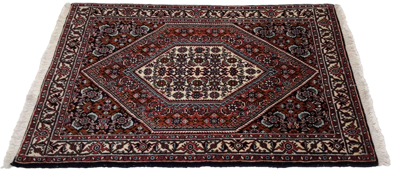 Canvello Hand Made Transitional Medallion Silkroad Bidjar Rug - 2'3'' X 3'5'' - Canvello