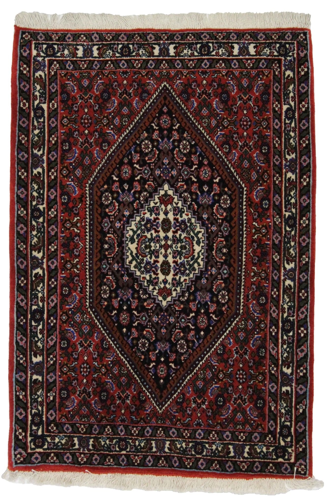 Canvello Hand Made Transitional Medallion Silkroad Bidjar Rug - 2'3'' X 3'6'' - Canvello