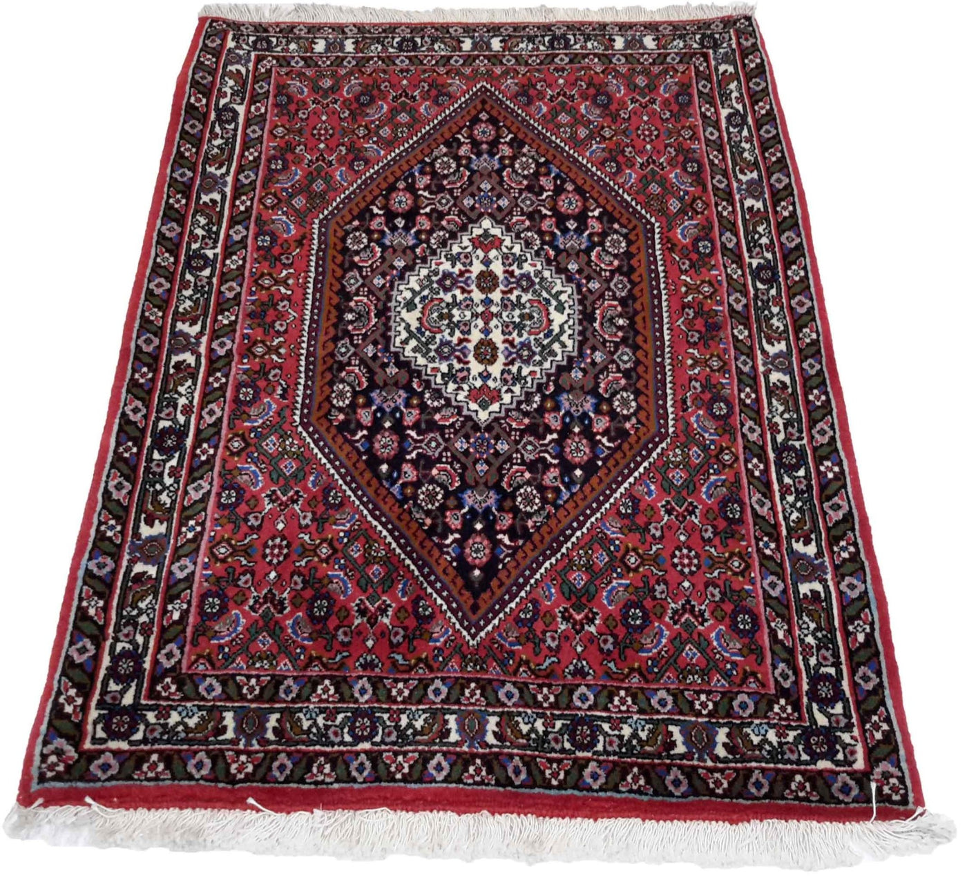 Canvello Hand Made Transitional Medallion Silkroad Bidjar Rug - 2'3'' X 3'6'' - Canvello