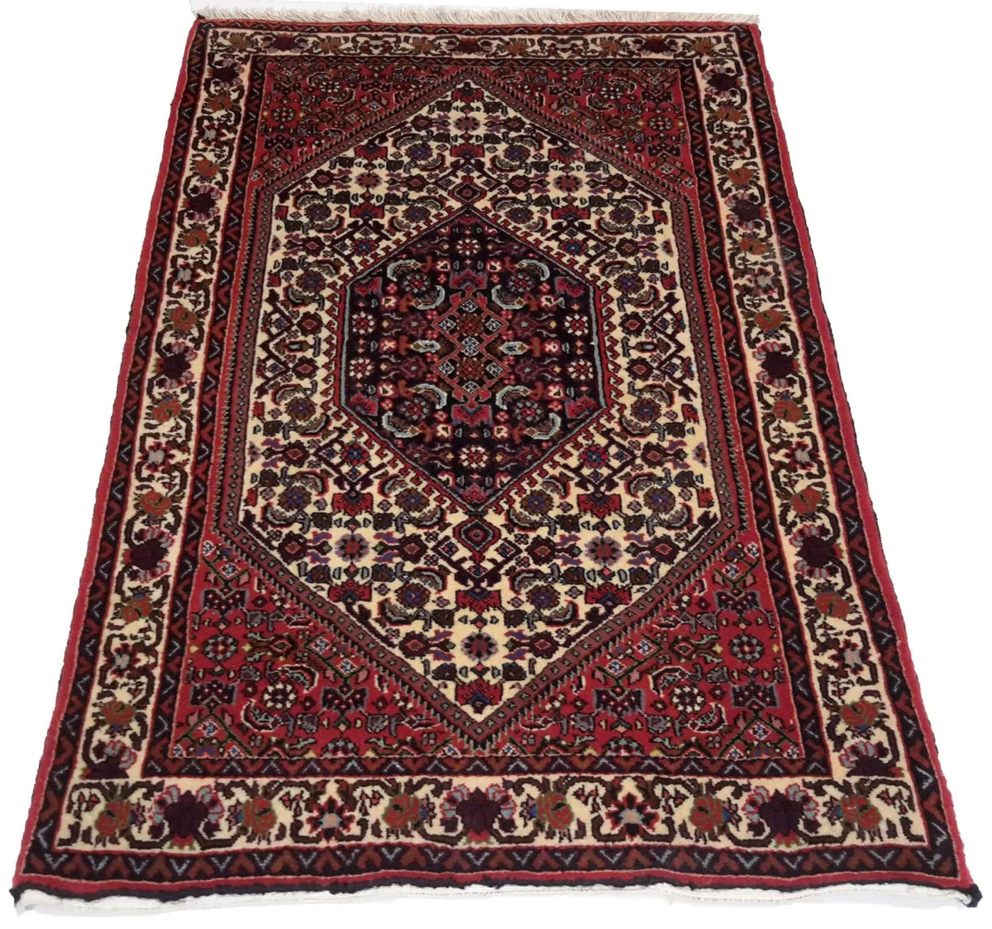 Canvello Hand Made Transitional Medallion Silkroad Bidjar Rug - 2'3'' X 3'7'' - Canvello