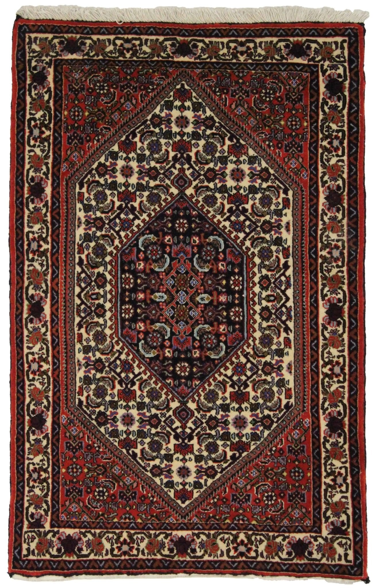 Canvello Hand Made Transitional Medallion Silkroad Bidjar Rug - 2'3'' X 3'7'' - Canvello