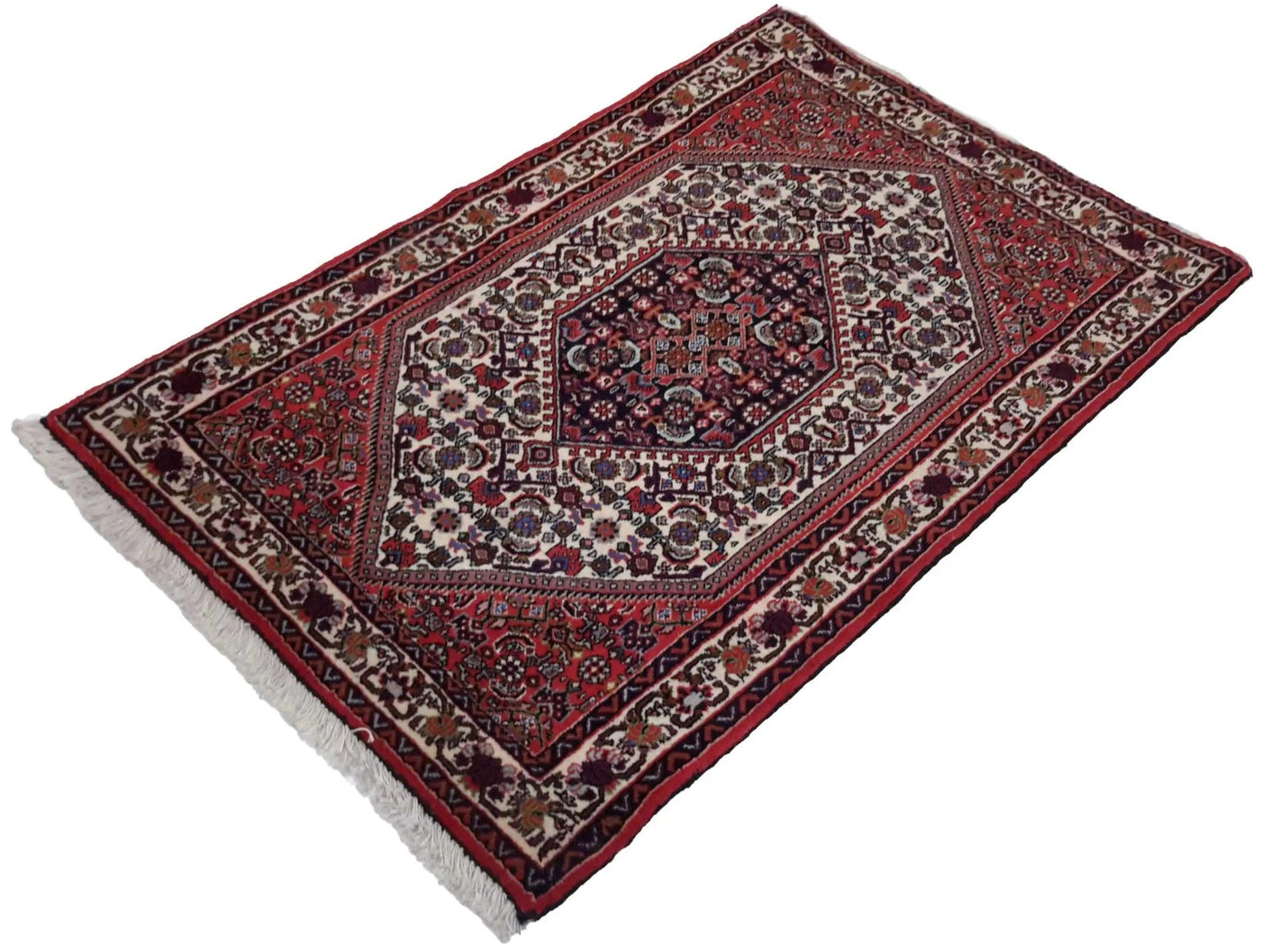 Canvello Hand Made Transitional Medallion Silkroad Bidjar Rug - 2'3'' X 3'7'' - Canvello