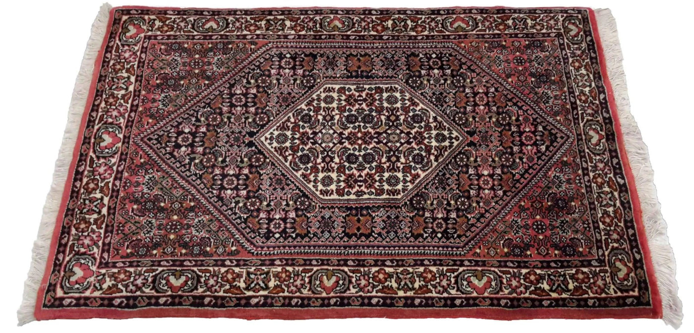 Canvello Hand Made Transitional Medallion Silkroad Bidjar Rug - 2'4'' X 3'4'' - Canvello