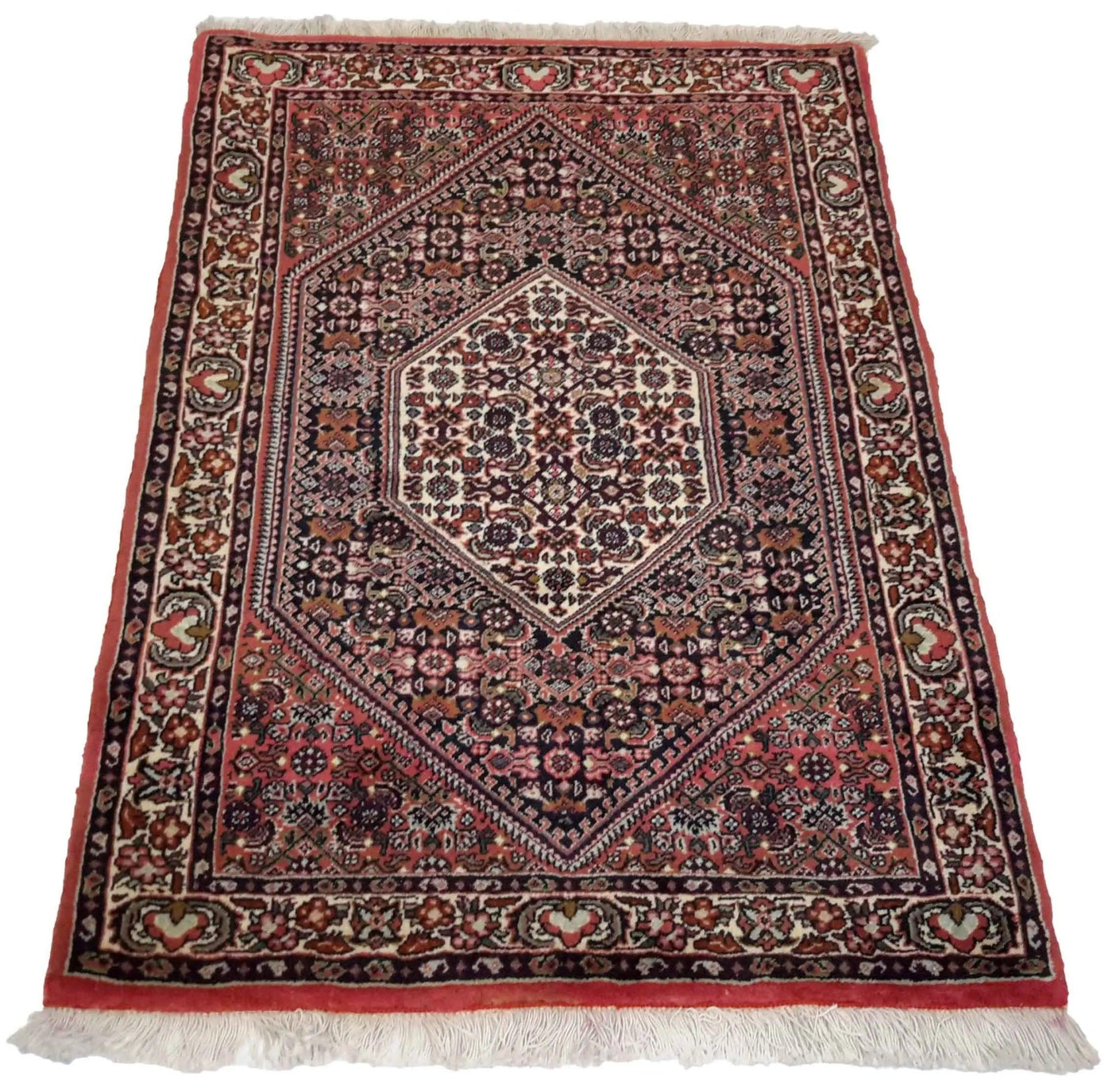 Canvello Hand Made Transitional Medallion Silkroad Bidjar Rug - 2'4'' X 3'4'' - Canvello