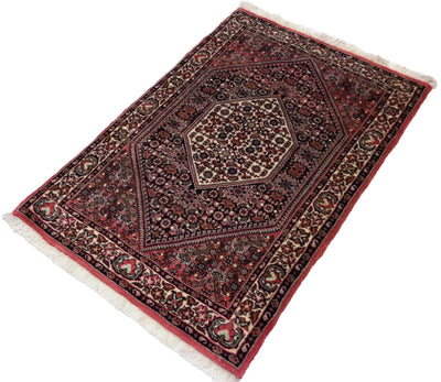 Canvello Hand Made Transitional Medallion Silkroad Bidjar Rug - 2'4'' X 3'4'' - Canvello