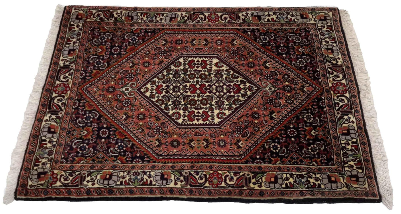 Canvello Hand Made Transitional Medallion Silkroad Bidjar Rug - 2'5'' X 3'2'' - Canvello