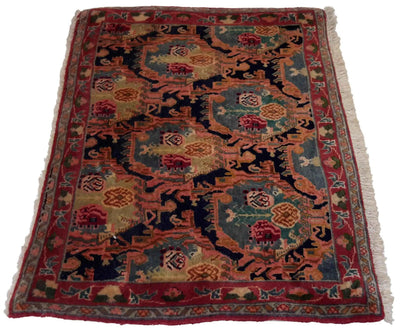 Canvello Hand Made Transitional Panel Persian Saurogh Rug - 1'7'' X 2'5''