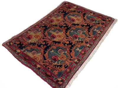 Canvello Hand Made Transitional Panel Silkroad Saurogh Rug - 1'7'' X 2'5'' - Canvello