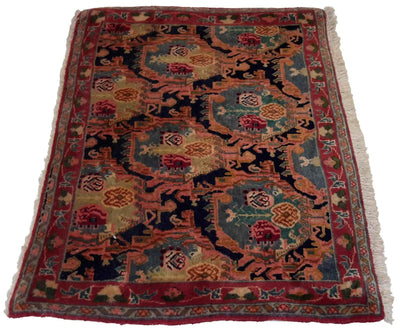 Canvello Hand Made Transitional Panel Silkroad Saurogh Rug - 1'7'' X 2'5'' - Canvello