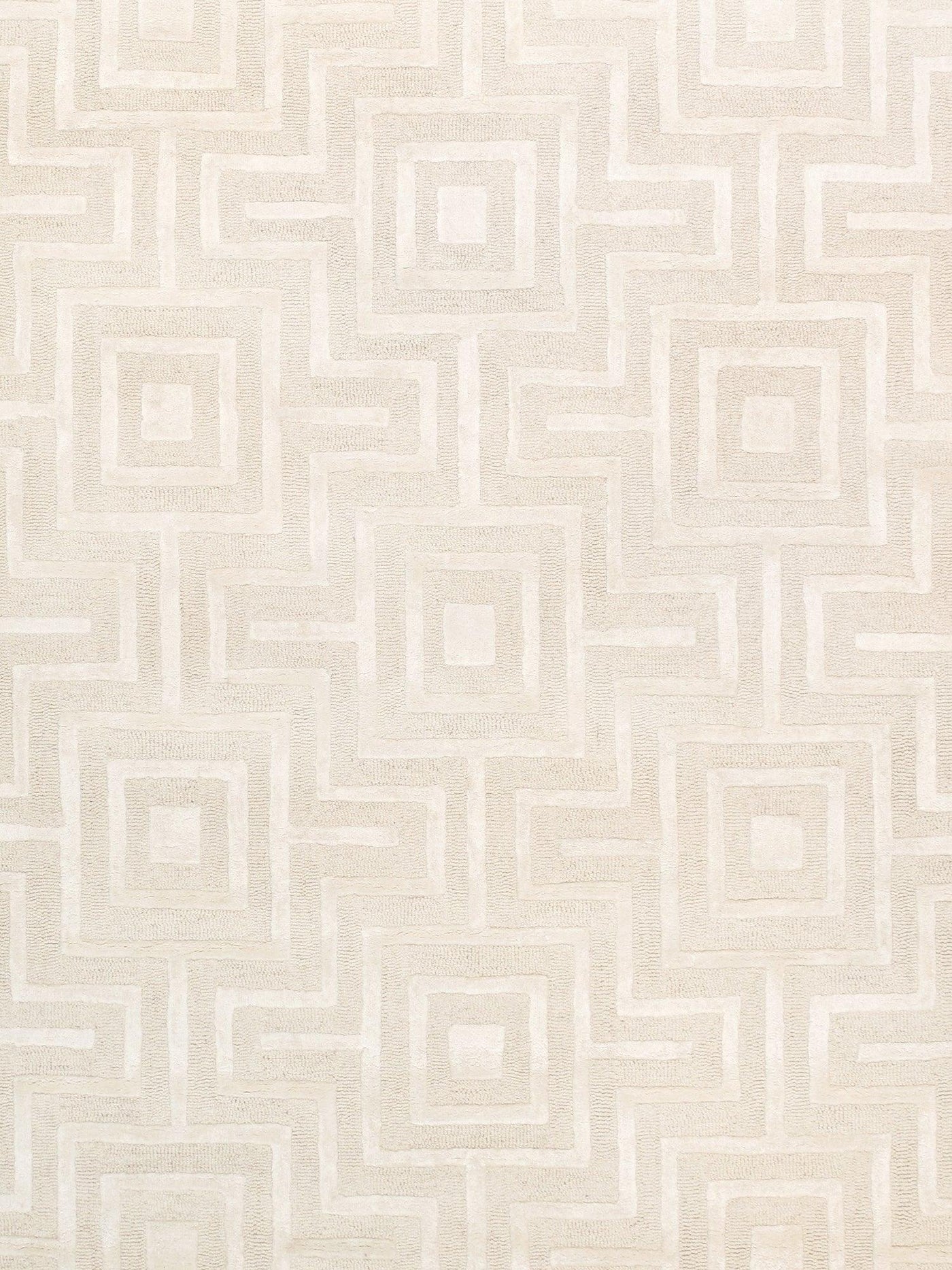 Canvello Hand - Tufted Ivory Silk & Wool Area Rug - 7'9" X 9'9" - Canvello