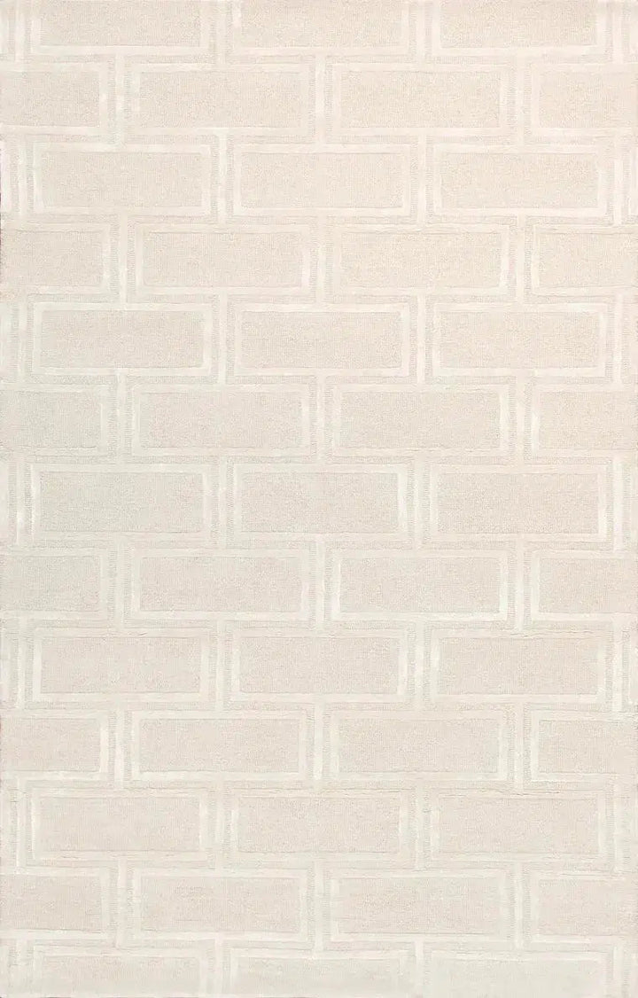 Canvello 手工簇絨現代羊毛小地毯 - 5' X 8'