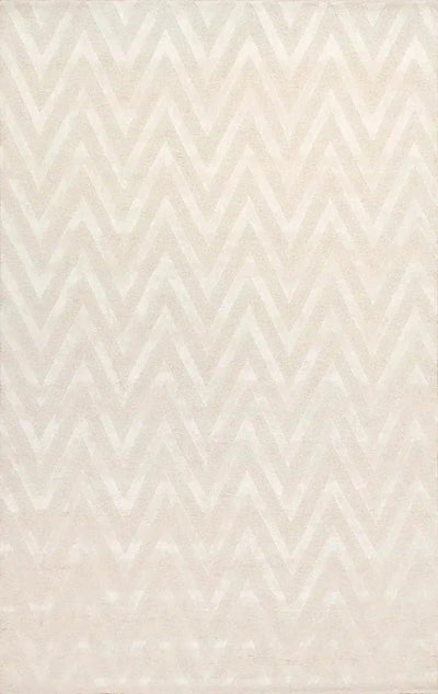 Canvello Hand - Tufted Silk & Wool Modern Ivory Rug - 9'9" X 13'9" - Canvello