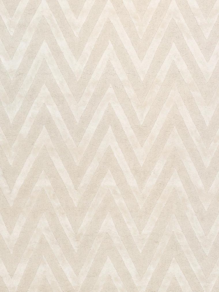 Canvello Hand - Tufted Silk & Wool Modern Ivory Rug - 9'9" X 13'9" - Canvello