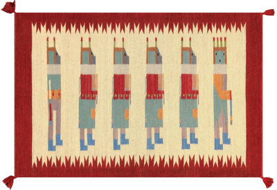 Canvello Hand-Woven Wool Navajo Style Rugs - 2'7" X 3'11"
