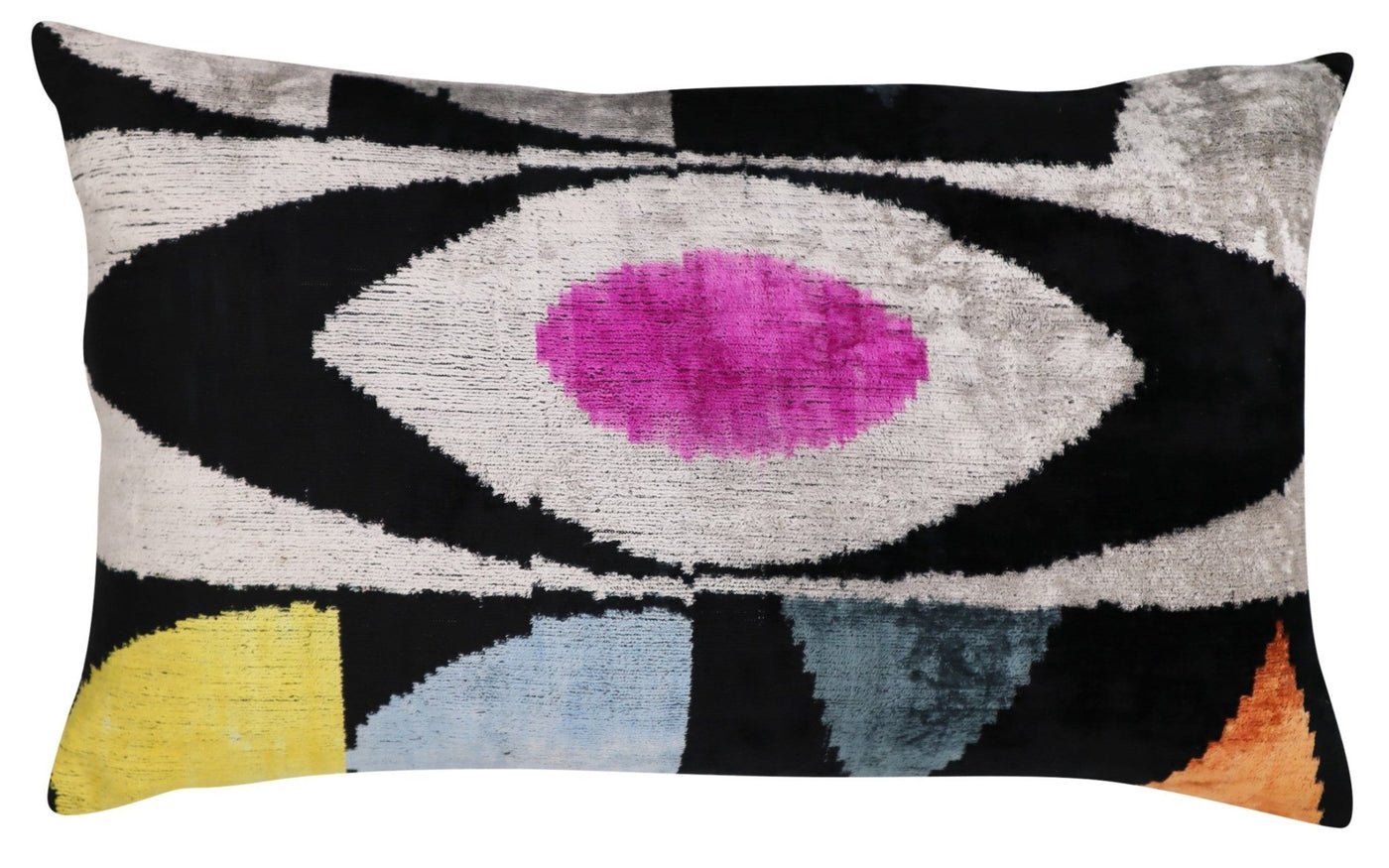 Canvello Handmade Abstract Design Velvet Throw Pillow - 16" X 24" - Canvello