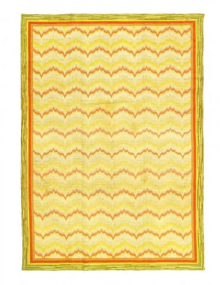 Canvello Handmade Antique Hand Knotted Spain ArtDeco Rug - 6'3'' X 8'11'' - Canvello