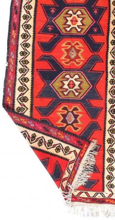 Canvello Handmade Antique Persian Shiraz Kilim Rug - 5'1" x 9'9"