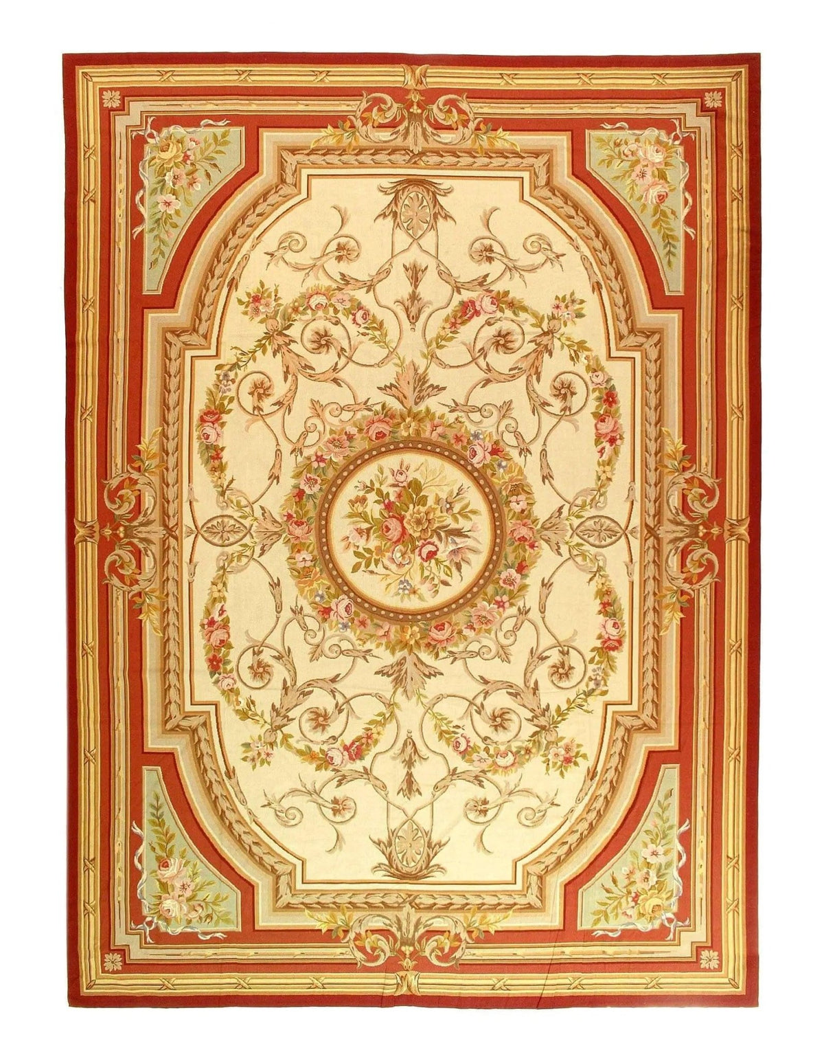 Canvello Handmade Aubusson Style Rug - 10' x 14'