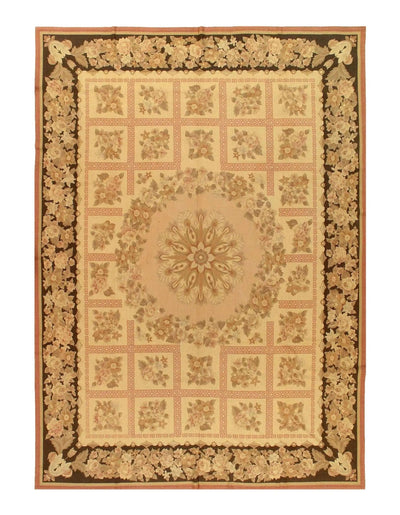 Canvello Handmade Beige Fine Abusson Rug - 8'4'' X 11'5'' - Canvello