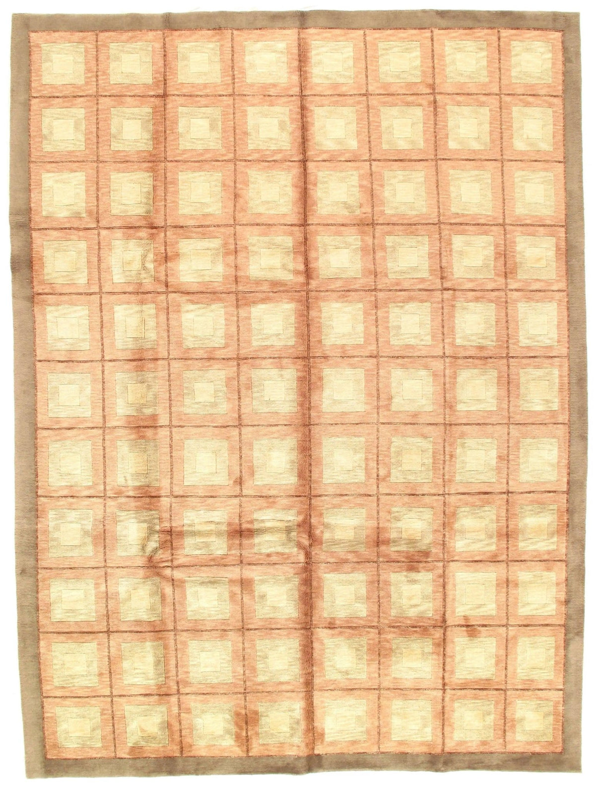 Canvello 手工米色精美西藏地毯 - 9' X 12'