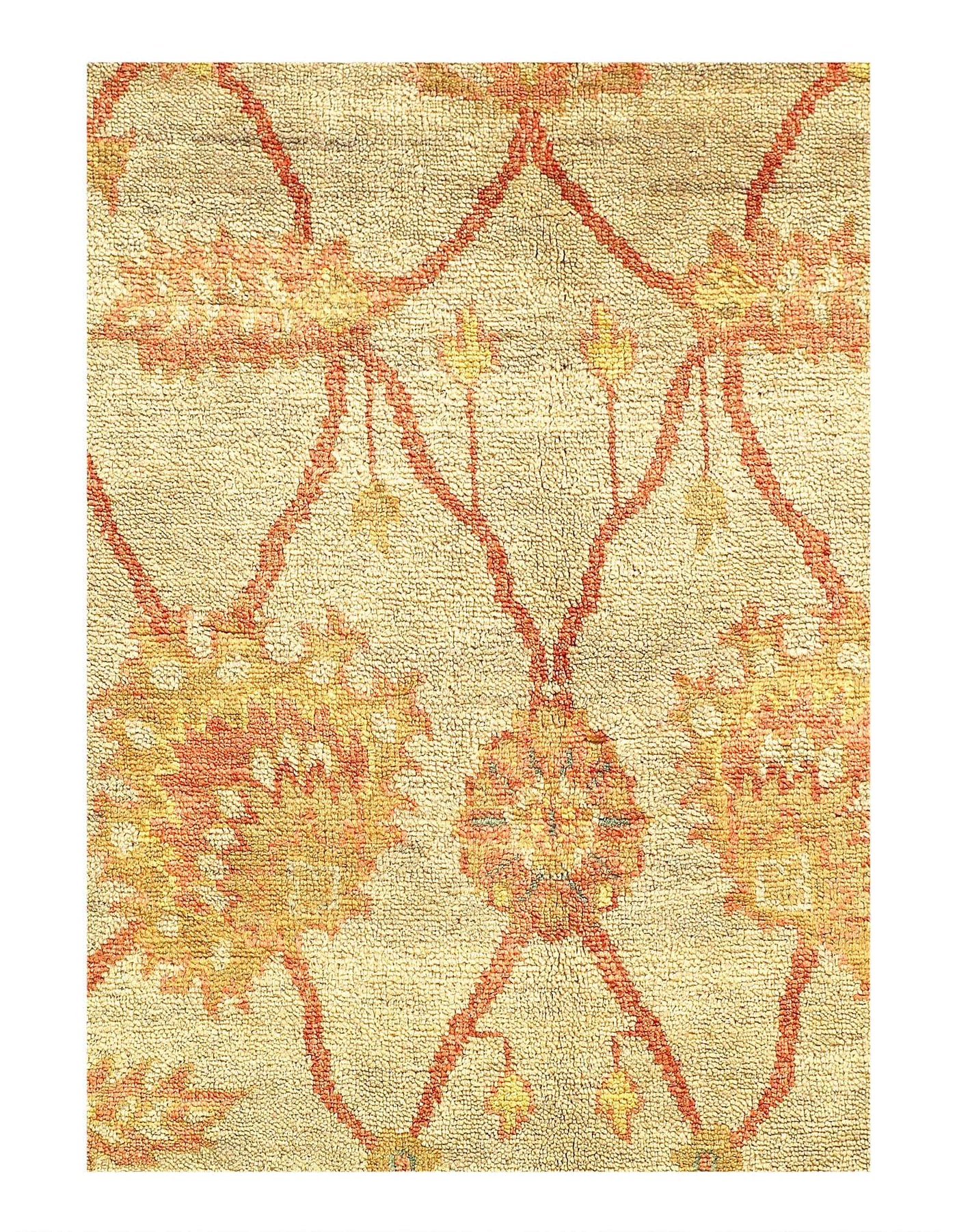 Canvello Handmade Beige Fine Turkish Oushak - 6' X 9' - Canvello