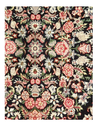 Canvello Handmade Black Savonnerie French Design Rug - 9' X 12' - Canvello