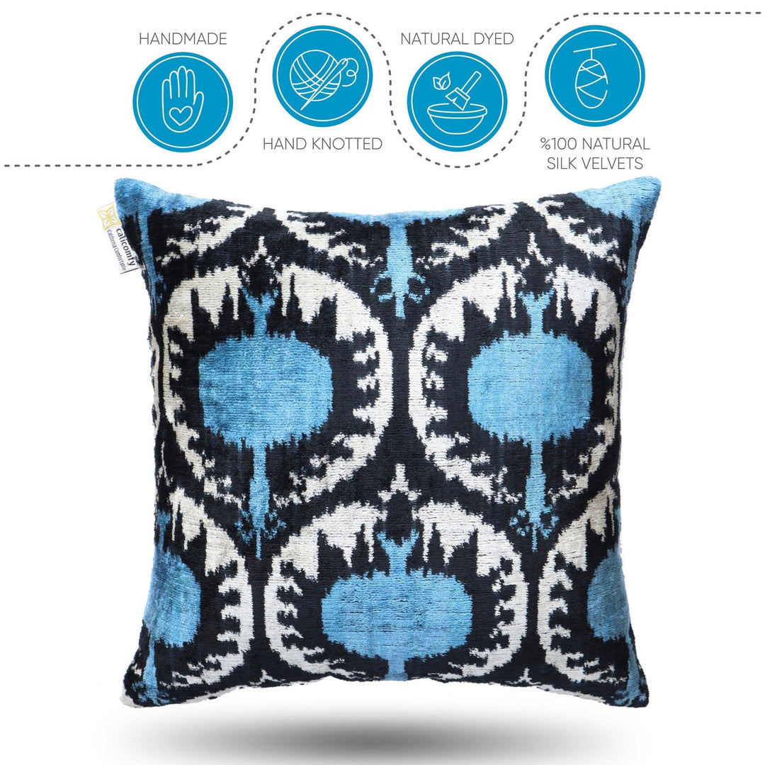 Canvello Turkish Silk Light Blue Throw Pillows hotsell - Ti 31