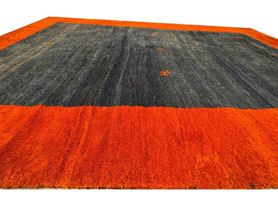 Canvello Handmade Blue Genuine Gabbeh Rug - 6'4" X 9'6" - Canvello