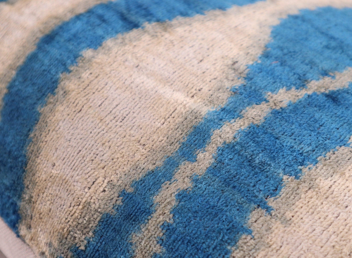 Canvello Handmade Blue Gray Pillows For Couch - 16x24 in - Canvello