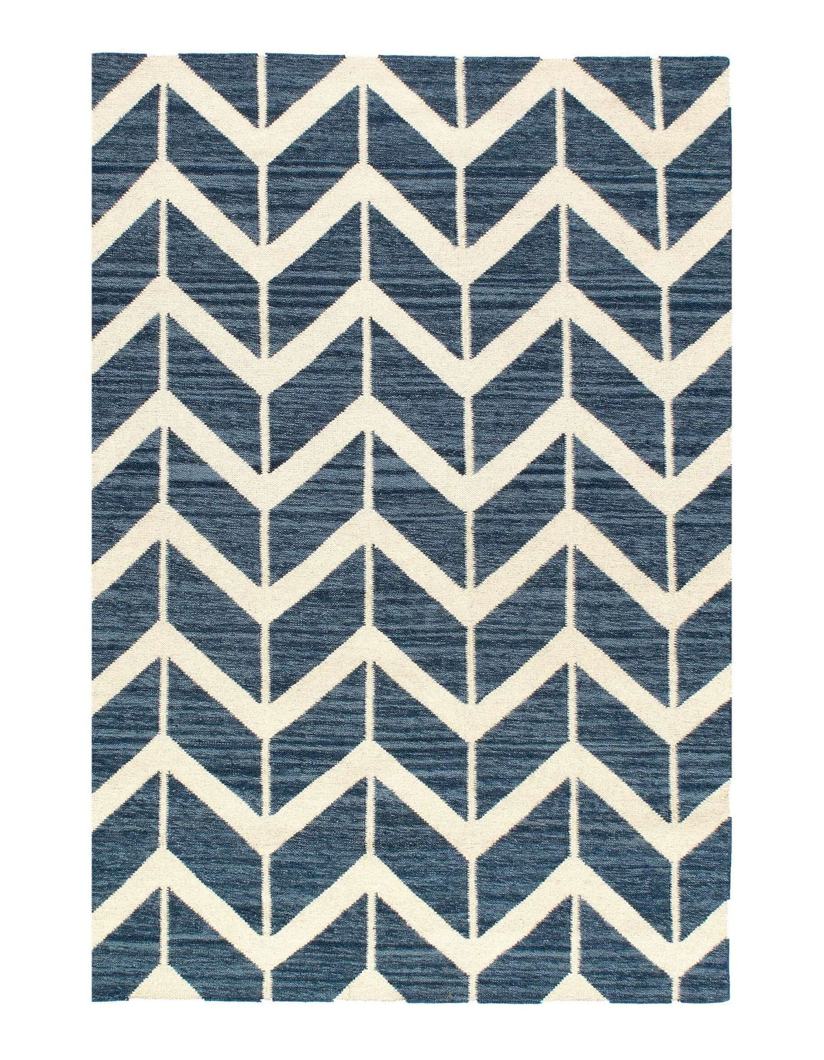 Canvello Handmade Blue Modern Hand Knotted Rug - 4' X 6'